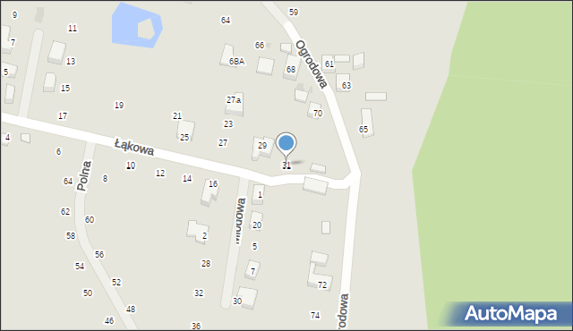 Rzepin, Łąkowa, 31, mapa Rzepin