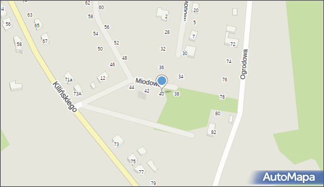 Rzepin, Łąkowa, 40, mapa Rzepin