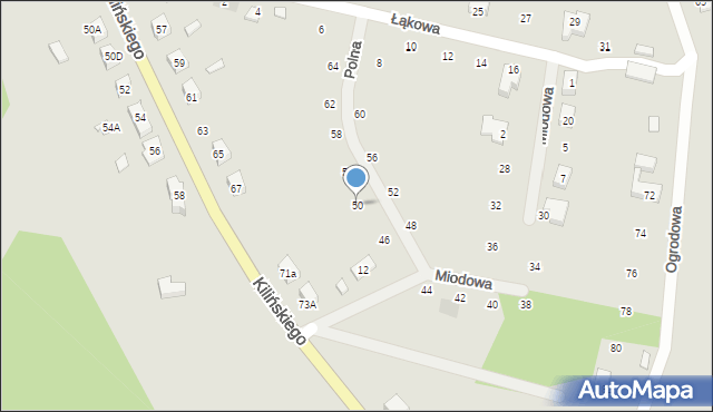 Rzepin, Łąkowa, 50, mapa Rzepin