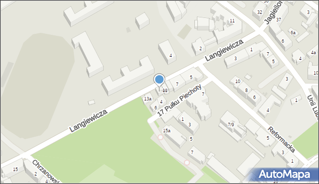 Rzeszów, Langiewicza Mariana, gen., 13, mapa Rzeszów