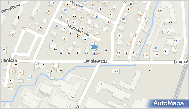 Rzeszów, Langiewicza Mariana, gen., 36a, mapa Rzeszów