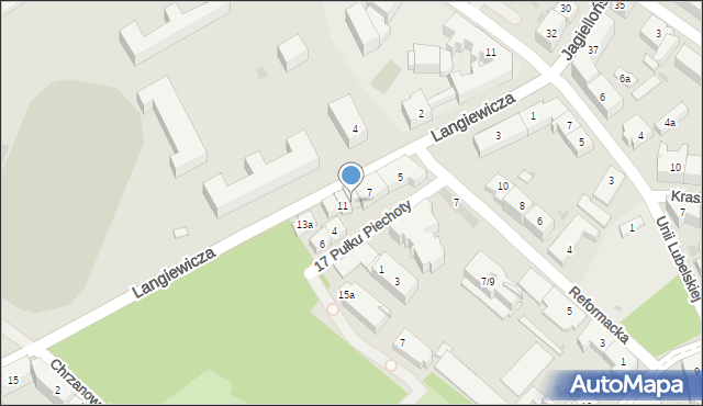Rzeszów, Langiewicza Mariana, gen., 9, mapa Rzeszów