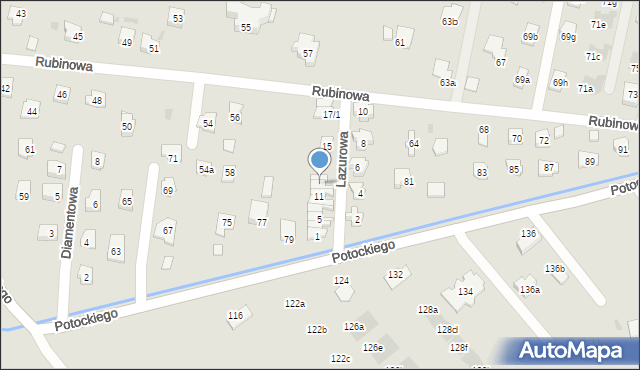 Rzeszów, Lazurowa, 13, mapa Rzeszów