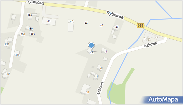 Rzuchów, Łąkowa, 4A, mapa Rzuchów