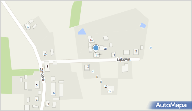 Samborowo, Łąkowa, 1, mapa Samborowo