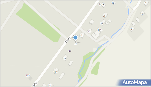 Sanok, Łany, 44, mapa Sanok