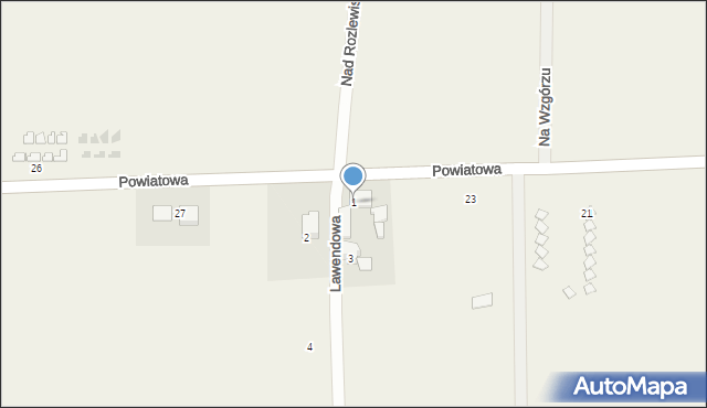 Sarbinowo, Lawendowa, 1, mapa Sarbinowo