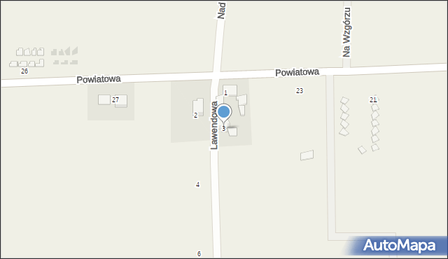 Sarbinowo, Lawendowa, 3, mapa Sarbinowo