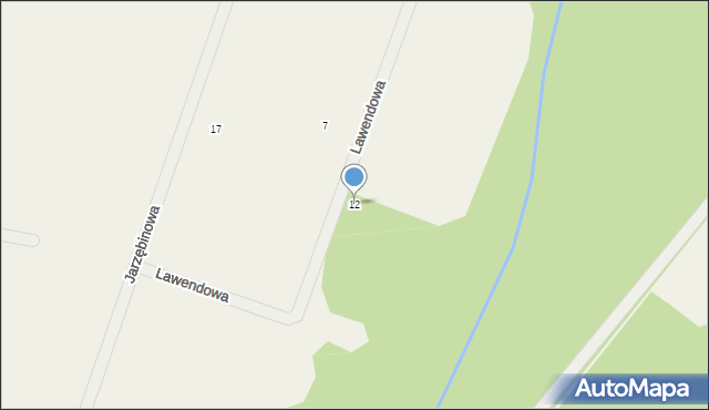 Sasino, Lawendowa, 12, mapa Sasino