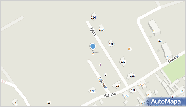 Sianów, Łąkowa, 6, mapa Sianów
