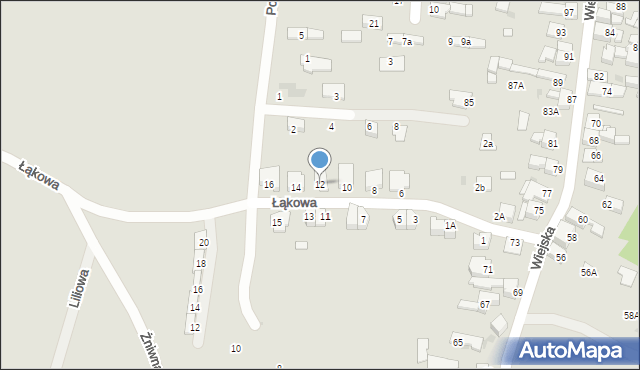 Siemianowice Śląskie, Łąkowa, 12, mapa Siemianowice Śląskie