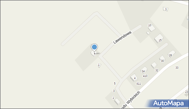 Sikorzyno, Lawendowa, 7, mapa Sikorzyno