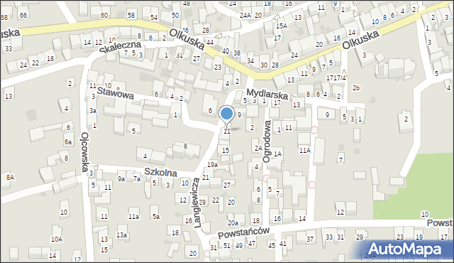 Skała, Langiewicza Mariana, gen., 11, mapa Skała