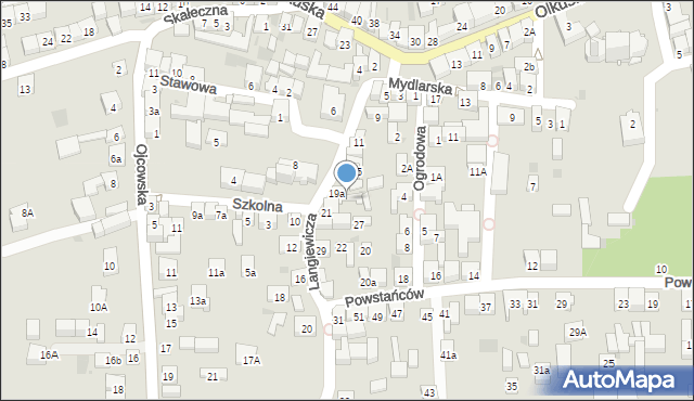 Skała, Langiewicza Mariana, gen., 21a, mapa Skała