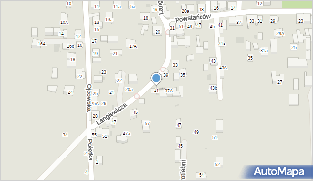 Skała, Langiewicza Mariana, gen., 41, mapa Skała