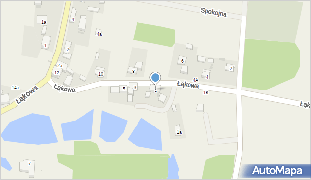 Skałka, Łąkowa, 1, mapa Skałka