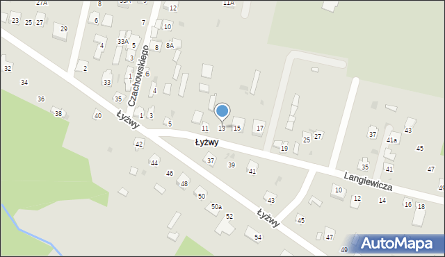 Skarżysko-Kamienna, Langiewicza Mariana, gen., 13, mapa Skarżysko-Kamienna