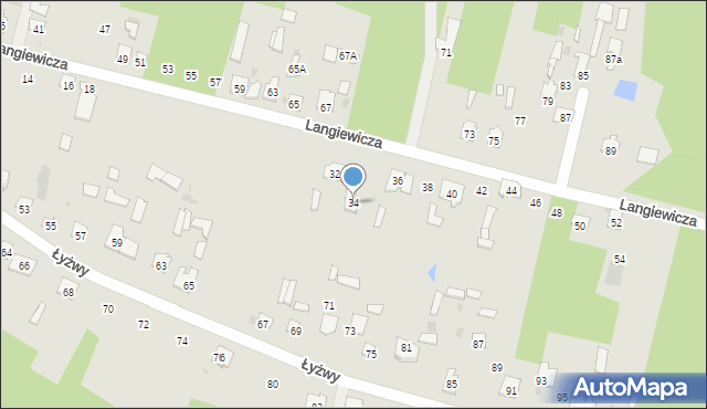Skarżysko-Kamienna, Langiewicza Mariana, gen., 34, mapa Skarżysko-Kamienna