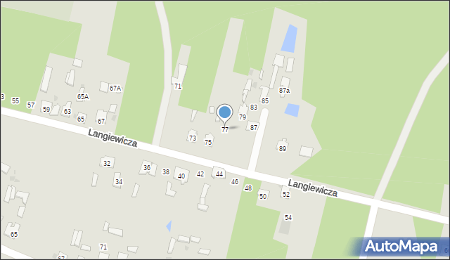 Skarżysko-Kamienna, Langiewicza Mariana, gen., 77, mapa Skarżysko-Kamienna