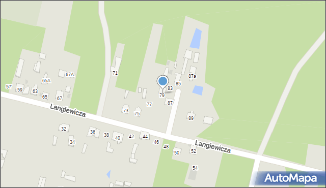 Skarżysko-Kamienna, Langiewicza Mariana, gen., 81, mapa Skarżysko-Kamienna