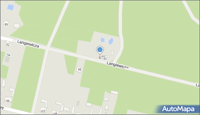 Skarżysko-Kamienna, Langiewicza Mariana, gen., 91, mapa Skarżysko-Kamienna