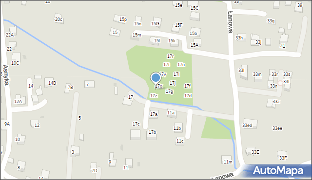 Skawina, Łanowa, 17y, mapa Skawina