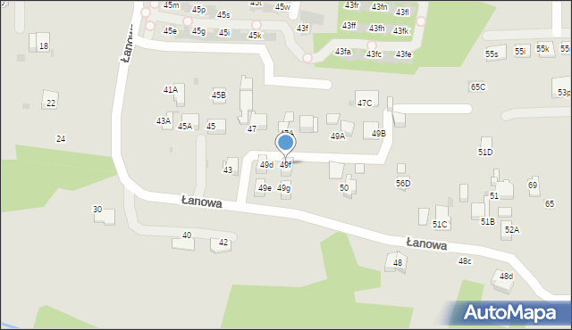 Skawina, Łanowa, 49f, mapa Skawina