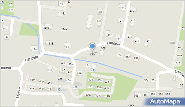 Skawina, Łanowa, 55C, mapa Skawina
