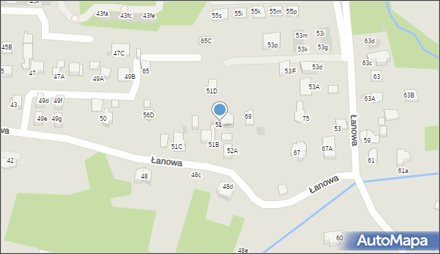 Skawina, Łanowa, 59A, mapa Skawina