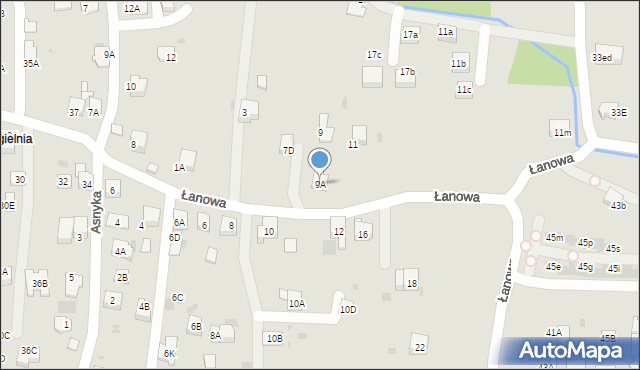 Skawina, Łanowa, 9A, mapa Skawina