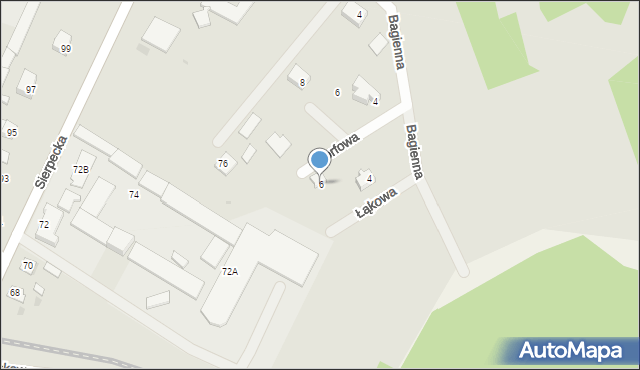 Skępe, Łąkowa, 6, mapa Skępe