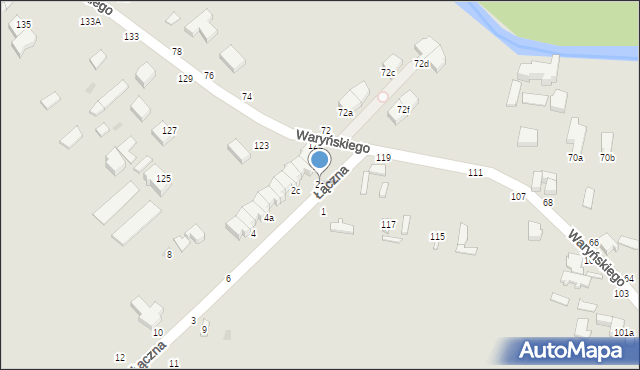 Skierniewice, Łączna, 2a, mapa Skierniewic