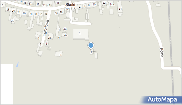 Skoki, Łąkowa, 3, mapa Skoki