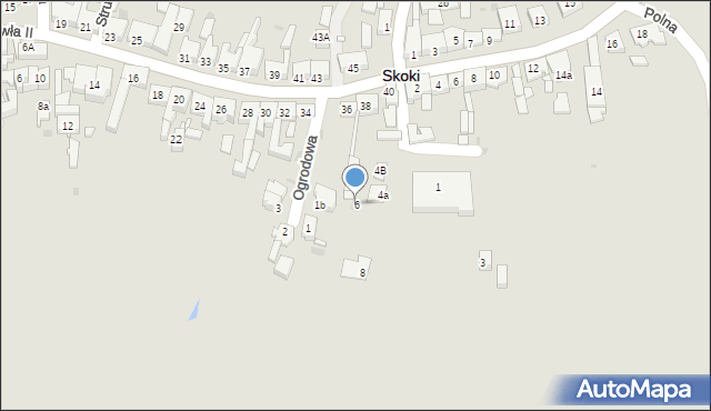 Skoki, Łąkowa, 6, mapa Skoki
