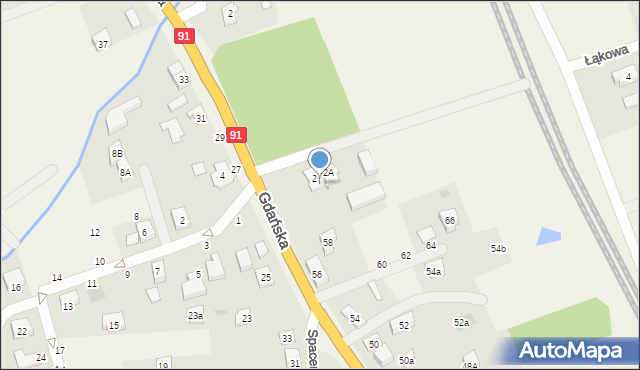 Skowarcz, Łąkowa, 2B, mapa Skowarcz