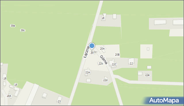 Skrzeszew, Łączna, 20, mapa Skrzeszew