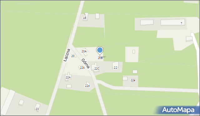 Skrzeszew, Łączna, 20B, mapa Skrzeszew