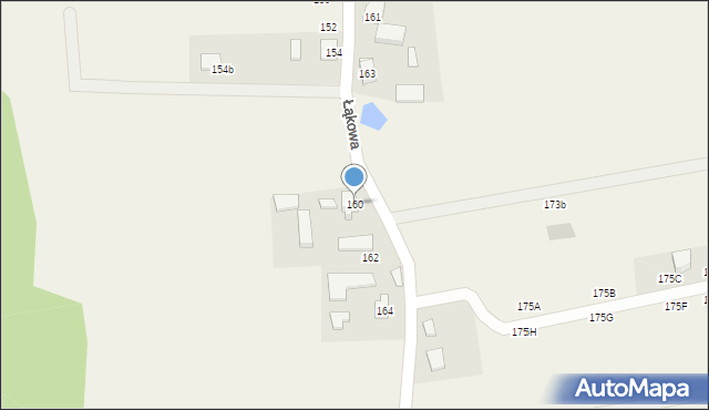 Skrzeszewo, Łąkowa, 160, mapa Skrzeszewo