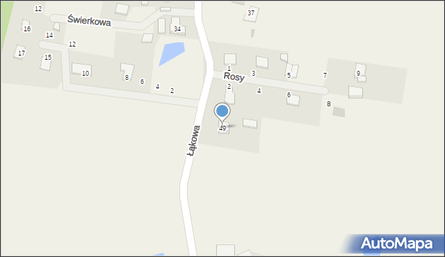 Skrzeszewo, Łąkowa, 49, mapa Skrzeszewo