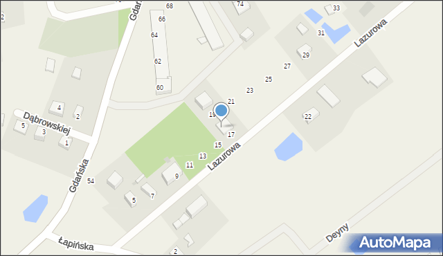 Skrzeszewo, Lazurowa, 17a, mapa Skrzeszewo