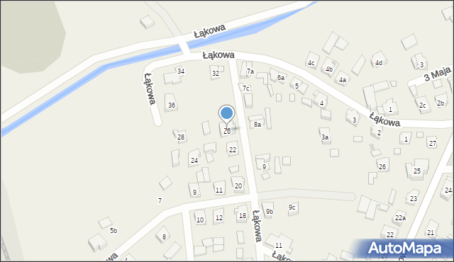 Sławoszowice, Łąkowa, 26, mapa Sławoszowice