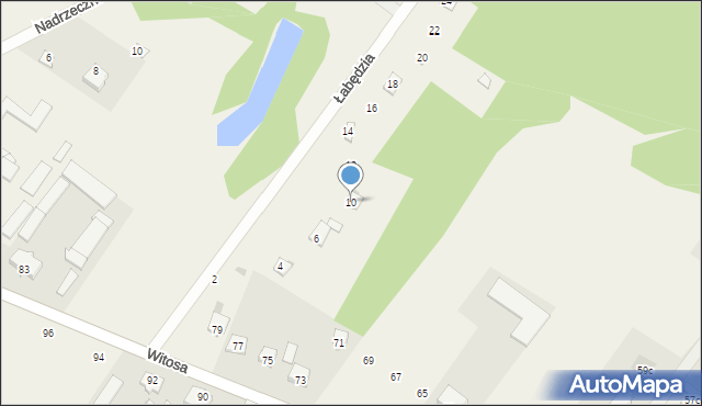 Słopsk, Łabędzia, 10, mapa Słopsk