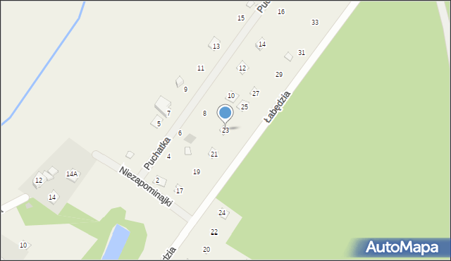 Słopsk, Łabędzia, 23, mapa Słopsk