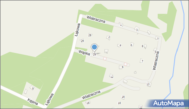 Słopsk, Łąkowa, 24, mapa Słopsk