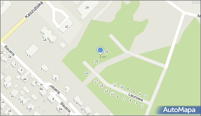 Słupsk, Laurowa, 27, mapa Słupska