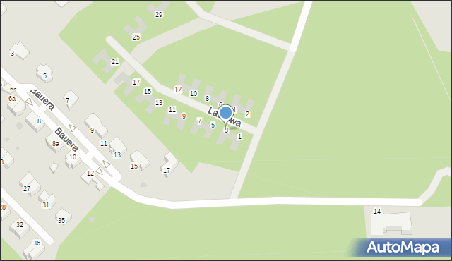 Słupsk, Laurowa, 3, mapa Słupska