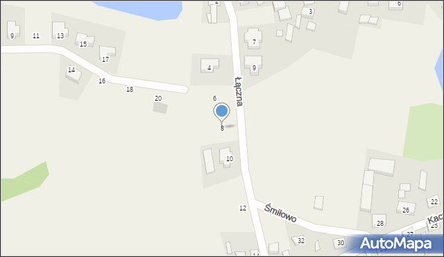 Śmiłowo, Łączna, 8, mapa Śmiłowo