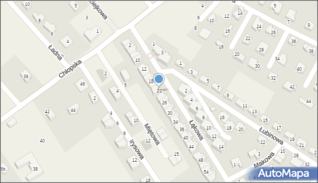 Smolec, Łąkowa, 22, mapa Smolec