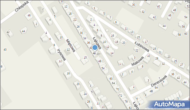 Smolec, Łąkowa, 46, mapa Smolec