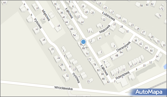 Smolec, Łąkowa, 64, mapa Smolec